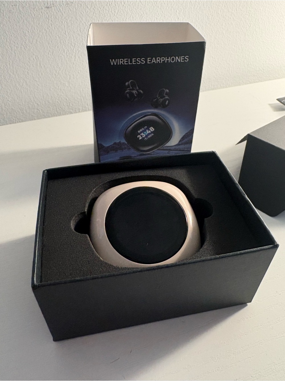 Wireless Earbud Charging Case - Rose Gold and Black Finish